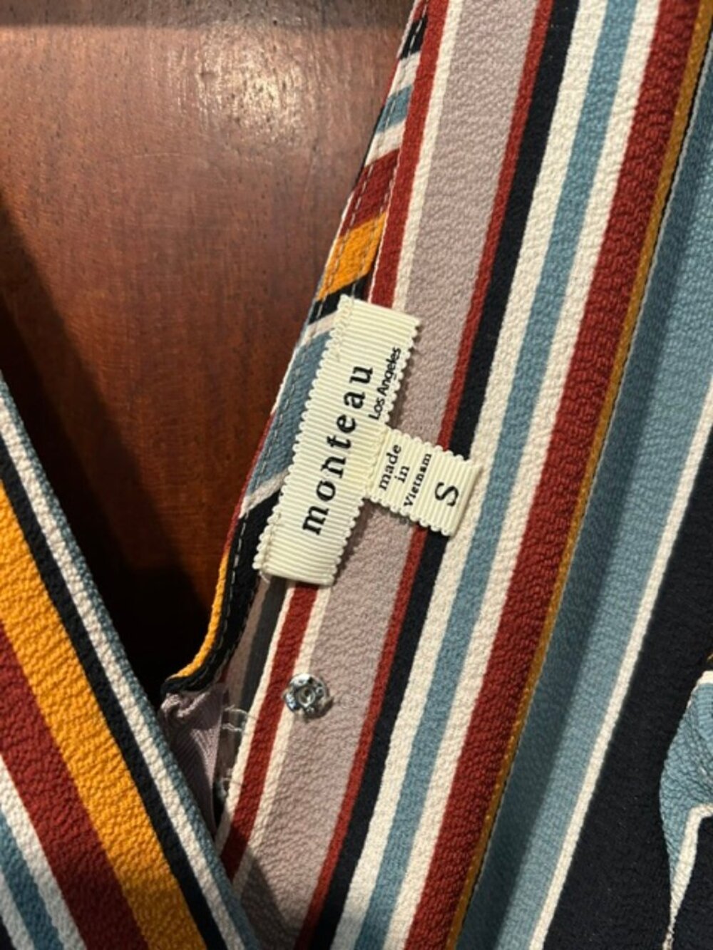 Monteau Los Angeles striped jumpsuit, size S - Picture 2 of 3